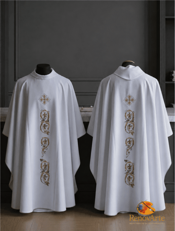 Casulla Litúrgica Blanca “Lux Dei”