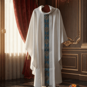 Casulla Litúrgica Blanca “Sanctus”