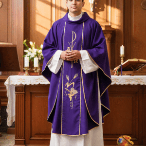 Casulla Litúrgica Morada “Redemptio”