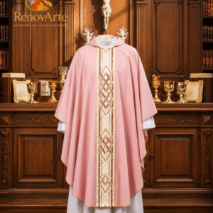 Casulla Litúrgica Rosada “Gaudete”