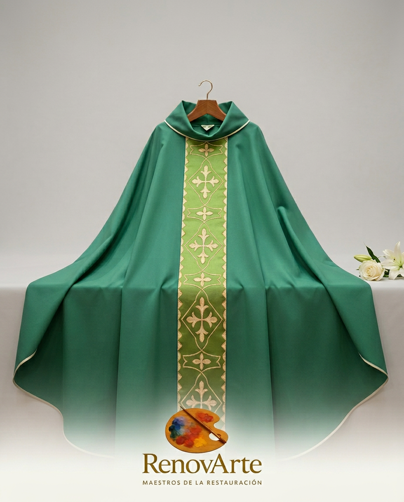 Casulla Litúrgica Verde “Dominus”